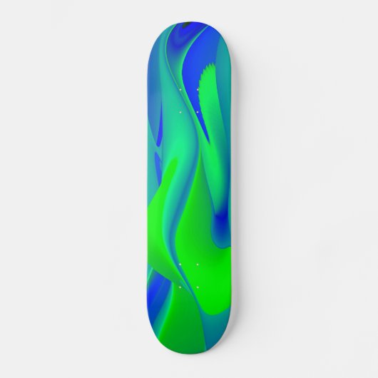 Abstrakt in grünblau skateboard (Vorderseite)