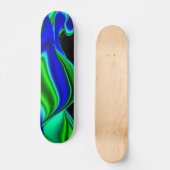 Abstrakt in grünblau skateboard (Vorderseite)
