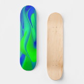 Abstrakt in grünblau skateboard (Vorderseite)