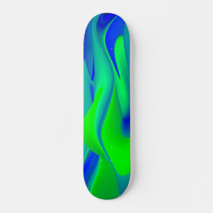 Abstrakt in grünblau skateboard