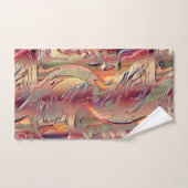 Abstrakt in Lachs und rotem Gefälle geschnitten Badhandtuch Set (Handtuch)