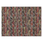 Abstrakt in Mahagoni und Dunkelrot geschnitzt Tischdecke (Vorderseite (Horizontal))