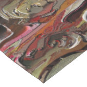 Abstrakt in Mahagoni und Dunkelrot geschnitzt Tischdecke (Schrägansicht)