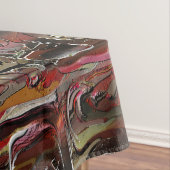 Abstrakt in Mahagoni und Dunkelrot geschnitzt Tischdecke (Beispiel)