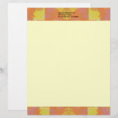 Abstrakt in Orange und Gelb Briefkopf (Vorne/Hinten)