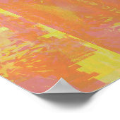 Abstrakt in Orange und Gelb Poster (Ecke)