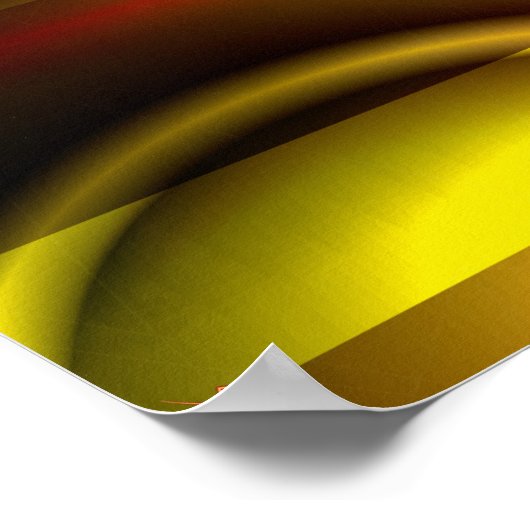 Abstrakt in Reds und Gelb-Poster Poster (Ecke)