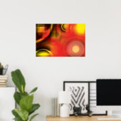 Abstrakt in Reds und Gelb-Poster Poster (Heimbüro)