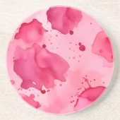 Abstrakt in Rosa auf Rosa  Getränkeuntersetzer (Vorne)