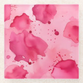Abstrakt in Rosa auf Rosa Glasuntersetzer (Vorderseite)