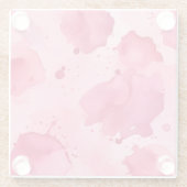 Abstrakt in Rosa auf Rosa Glasuntersetzer (Rückseite)