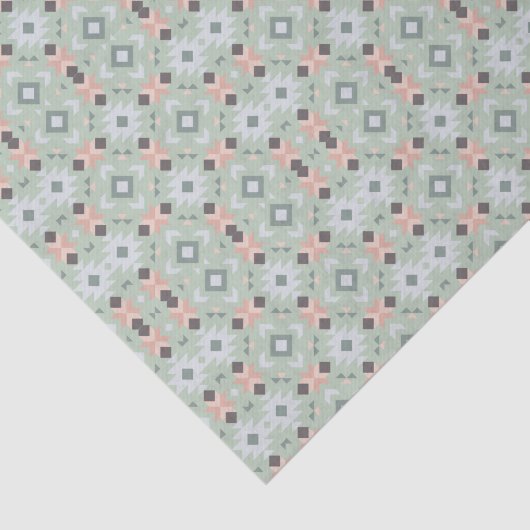 Abstrakt in rosa und grünes Gewebe Seidenpapier (Ausschnitt)