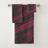 Abstrakt in Rosa und Schwarz Badhandtuch Set (Insitu)