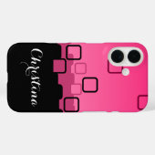 Abstrakt in Rosa und Schwarz Case-Mate iPhone Hülle (Rückseite (Horizontal))