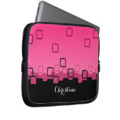 Abstrakt in Rosa und Schwarz Laptopschutzhülle (Vorne Rechts)