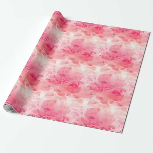Abstrakt in Rosa und Weiß Geschenkpapier (Ungerollt)