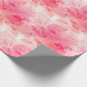 Abstrakt in Rosa und Weiß Geschenkpapier (Ecke)