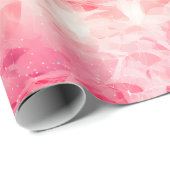Abstrakt in Rosa und Weiß Geschenkpapier (Rolleneckpunkt)