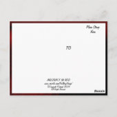 Abstrakt in Rot Postkarte (Rückseite)