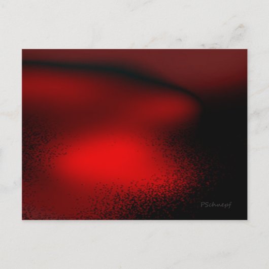 Abstrakt in Rot Postkarte (Vorderseite)