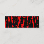 Abstrakt in Rot und Schwarz Mini Visitenkarte (Rückseite)