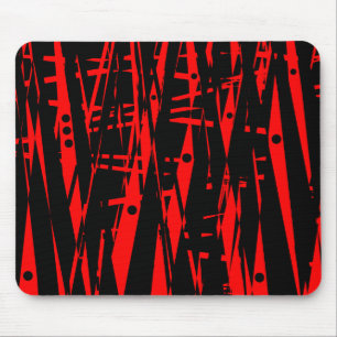 Abstrakt in Rot und Schwarz Mousepad