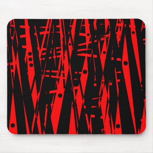 Abstrakt in Rot und Schwarz Mousepad (Vorne)