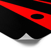 Abstrakt in Rot und Schwarz Poster (Ecke)