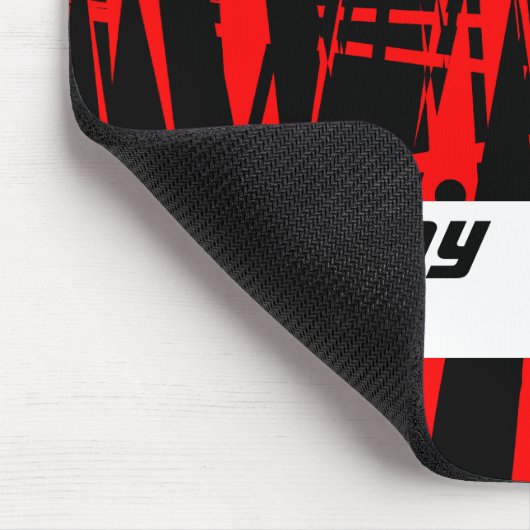 Abstrakt in Rot und Schwarz, Unternehmen Mousepad (Ecke)