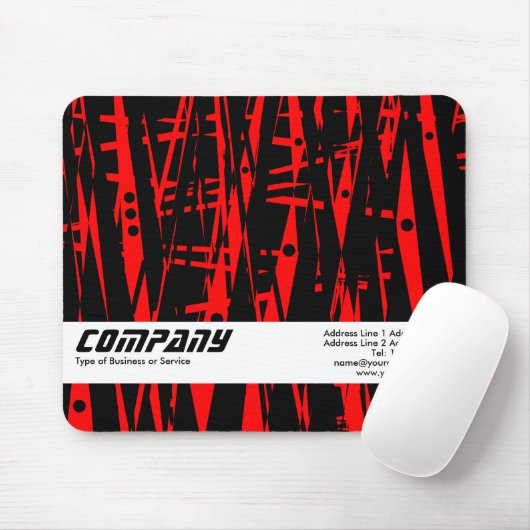 Abstrakt in Rot und Schwarz, Unternehmen Mousepad (Mit Mouse)