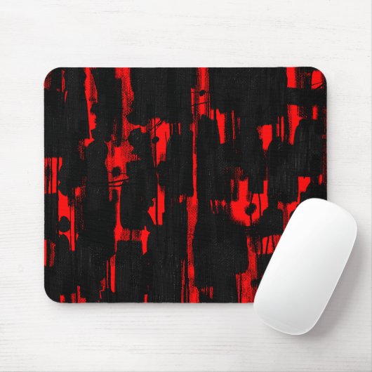 Abstrakt in Schwarz - Rot Mousepad (Mit Mouse)