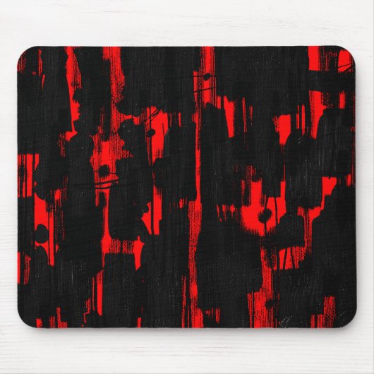 Abstrakt in Schwarz - Rot Mousepad (Vorne)