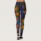 abstrakt in Spätfarben von Sonnenuntergang Leggings (Rückseite)