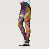 abstrakt in Spätfarben von Sonnenuntergang Leggings (Links)