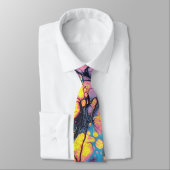 Abstrakt Iridescent Art Neck Tie Krawatte (Gebunden)