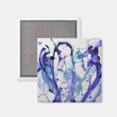 Abstrakt Iris Blume Magnet (Vorderseite/Rückseite)