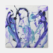 Abstrakt Iris Blume Magnet (Vorne)