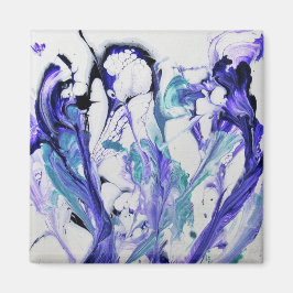 Abstrakt Iris Blume Magnet