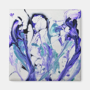 Abstrakt Iris Blume Magnet