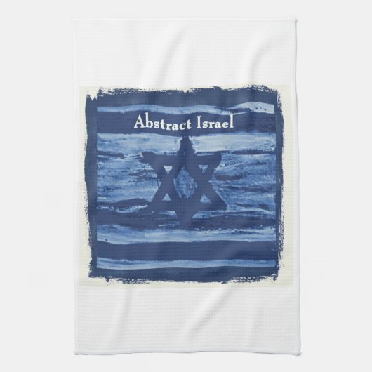 ABSTRAKT ISRAEL BUE HANDTUCH (Vertikal)