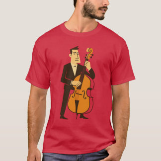Abstrakt Jazz Cellist Art - Moderner Musiker Grafi T-Shirt