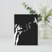 Abstrakt Jazz Trumpet Postkarte (Stehend Vorderseite)