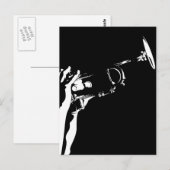 Abstrakt Jazz Trumpet Postkarte (Vorne/Hinten)