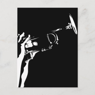 Abstrakt Jazz Trumpet Postkarte