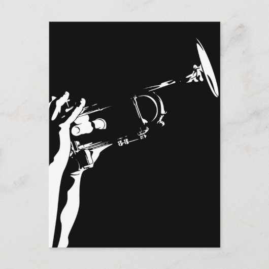 Abstrakt Jazz Trumpet Postkarte (Vorderseite)