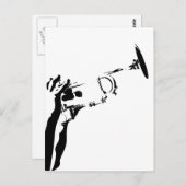 Abstrakt Jazz Trumpet Postkarte (Vorne/Hinten)