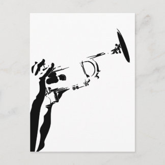 Abstrakt Jazz Trumpet Postkarte