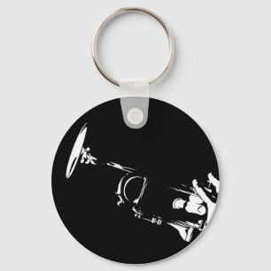 Abstrakt Jazz Trumpet Schlüsselanhänger