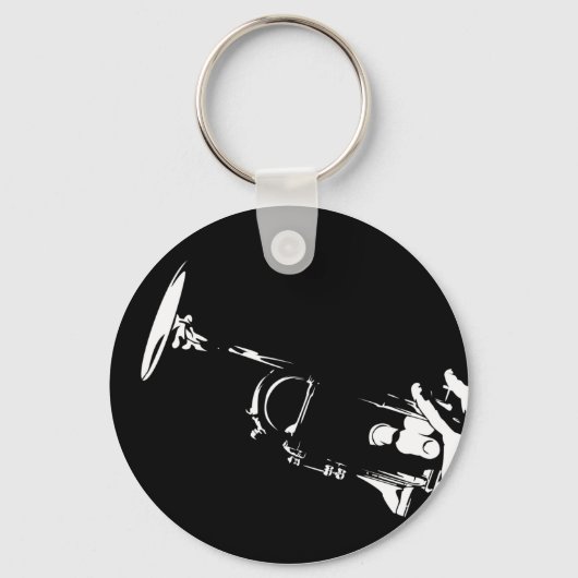 Abstrakt Jazz Trumpet Schlüsselanhänger (Vorderseite)