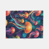 ABSTRAKT JELLYFISH BLANKET FLEECEDECKE (Vorderseite (Horizontal))